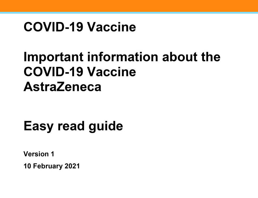 AstraZeneca Vaccine Information Easy Read