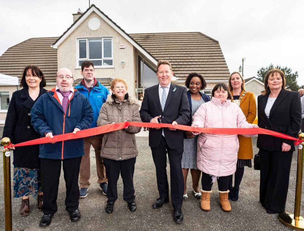 Cutting the Ribbon at Ballustree Residential Service Opening